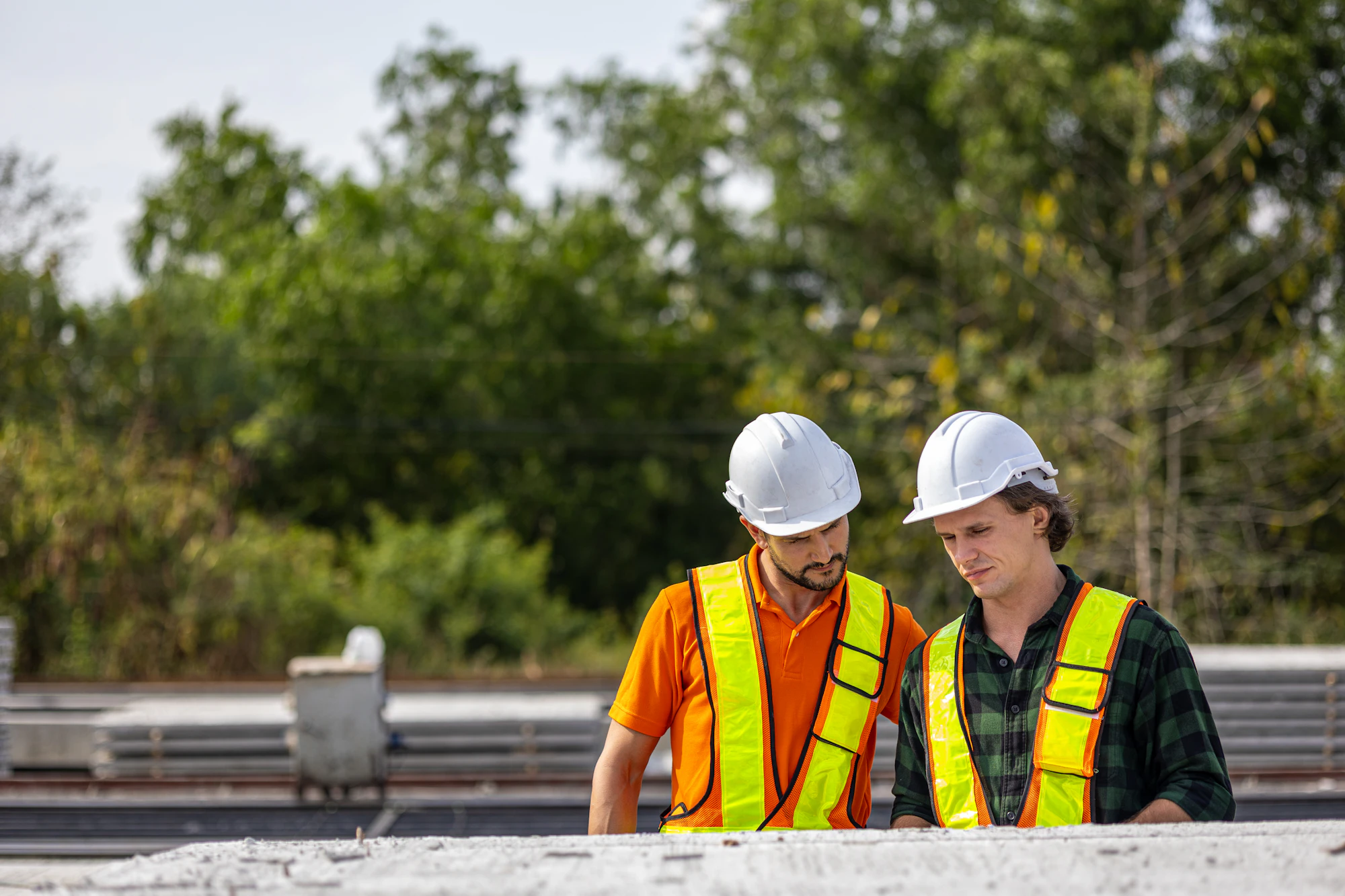 Commercial construction scene